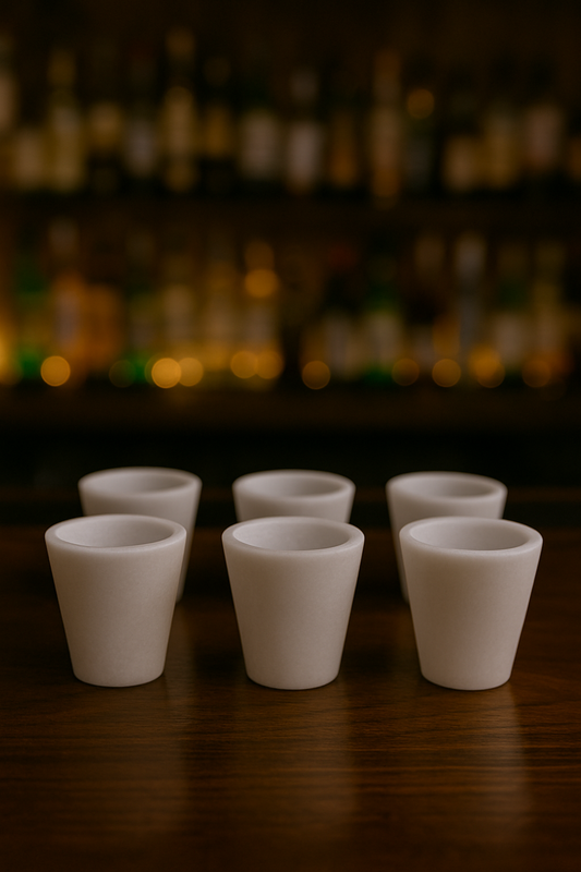 Marble Short Glass – Handcrafted Stone Whiskey & Cocktail Tumbler